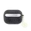 Carcasă Guess 4G Script PC/PU Charm pentru AirPods Pro 2, neagră
