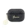 Carcasă Guess 4G Script PC/PU Charm pentru AirPods Pro 2, neagră