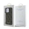 Husă spate Guess 4G Charm pentru iPhone 16 Pro Max, maro, ton pe ton