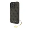 Husă spate Guess 4G Charm pentru iPhone 16 Pro Max, maro, ton pe ton