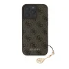 Husă spate Guess 4G Charm pentru iPhone 16 Pro Max, maro, ton pe ton