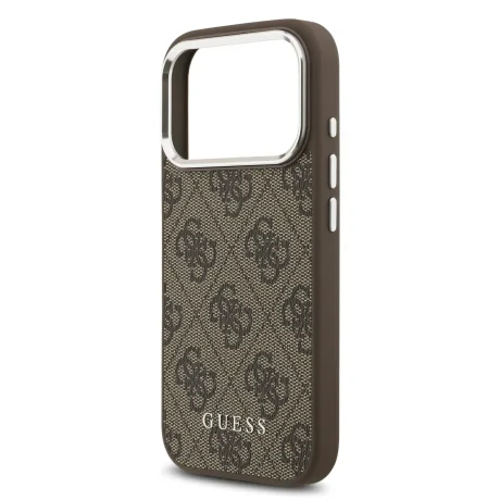 Husă spate Guess 4G MagSafe pentru iPhone 17 Pro, maro