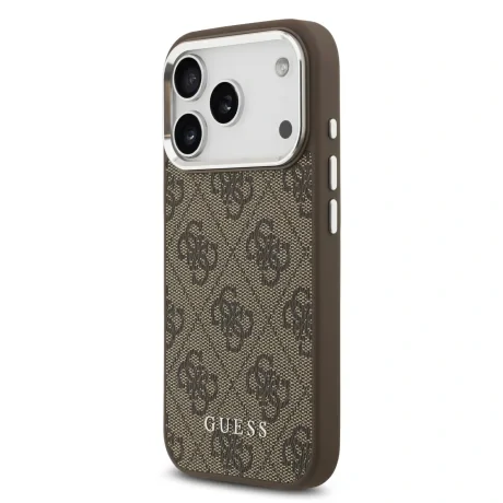 Husă spate Guess 4G MagSafe pentru iPhone 17 Pro, maro