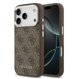 Husă spate Guess 4G MagSafe pentru iPhone 17 Pro Max, maro