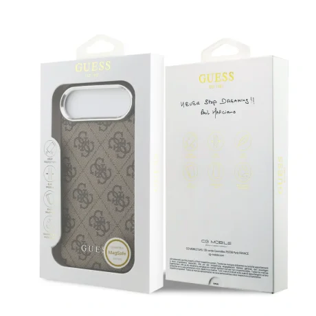 Husă spate Guess 4G MagSafe pentru iPhone Air, maro