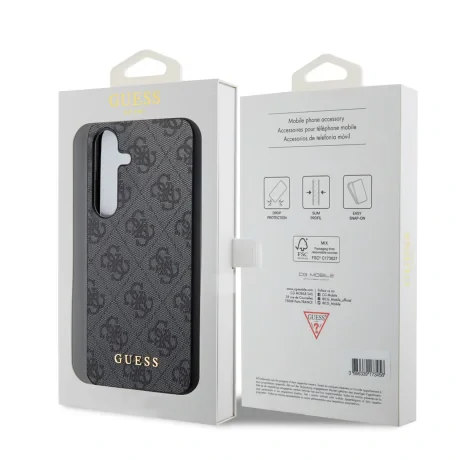 Husă spate Guess 4G pentru Samsung Galaxy S24, neagră