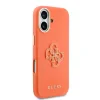 Husă spate Guess cu logo din rășină PU pentru iPhone 17, portocalie