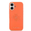 Husă spate Guess cu logo din rășină PU pentru iPhone 17, portocalie