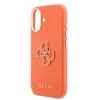 Husă spate Guess cu logo din rășină PU pentru iPhone 17, portocalie