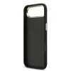 Husa spate Guess din piele PU 4G cu logo metalic, cadru auriu, pentru iPhone Air, neagră