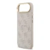 Husa spate Guess din piele PU 4G cu ramă aurie MagSafe pentru iPhone Air, roz