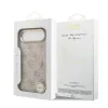 Husa spate Guess din piele PU 4G cu ramă aurie MagSafe pentru iPhone Air, roz