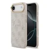 Husa spate Guess din piele PU 4G cu ramă aurie MagSafe pentru iPhone Air, roz