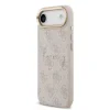 Husa spate Guess din piele PU 4G cu ramă aurie MagSafe pentru iPhone Air, roz