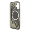 Husa spate Guess IML Flowers Strap MagSafe pentru iPhone 17, neagră