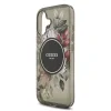Husa spate Guess IML Flowers Strap MagSafe pentru iPhone 17, neagră