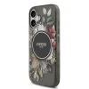 Husa spate Guess IML Flowers Strap MagSafe pentru iPhone 17, neagră
