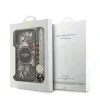 Husa spate Guess IML Flowers Strap MagSafe pentru iPhone 17, neagră