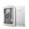 Husă spate Guess IML Flowers Strap MagSafe pentru iPhone 17 Pro Max, neagră