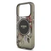 Husă spate Guess IML Flowers Strap MagSafe pentru iPhone 17 Pro, neagră