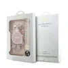 Husa spate Guess IML Flowers Strap MagSafe pentru iPhone 17, roz