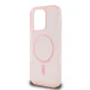Husă spate Guess IML Glitter Ring MagSafe pentru iPhone 16 Pro, roz