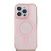Husă spate Guess IML Glitter Ring MagSafe pentru iPhone 16 Pro, roz