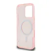 Husă spate Guess IML Glitter Ring MagSafe pentru iPhone 16 Pro, roz