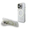 Husă spate Guess IML Gold Outline cu suport pentru cameră, MagSafe, transparentă, pentru iPhone 16 Pro Max
