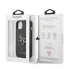 Husă spate Guess PU 4G cu logo metalic pentru iPhone 13, gri