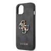 Husă spate Guess PU 4G cu logo metalic pentru iPhone 13, gri