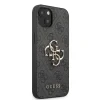 Husă spate Guess PU 4G cu logo metalic pentru iPhone 13, gri