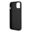 Husă spate Guess PU 4G cu logo metalic pentru iPhone 15, gri