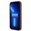 Husă spate Guess PU 4G cu logo metalic pentru iPhone 15 Pro, maro
