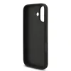 Husă spate Guess PU 4G cu logo metalic pentru iPhone 17, neagră