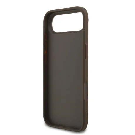Husă spate Guess PU 4G cu logo metalic pentru iPhone Air, maro
