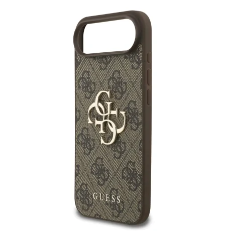 Husă spate Guess PU 4G cu logo metalic pentru iPhone Air, maro