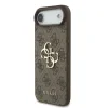 Husă spate Guess PU 4G cu logo metalic pentru iPhone Air, maro