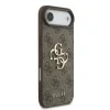 Husă spate Guess PU 4G cu logo metalic pentru iPhone Air, maro