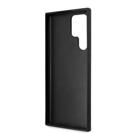 Husă spate Guess PU 4G cu logo metalic pentru Samsung Galaxy S23 Ultra, gri