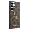 Husă spate Guess PU 4G cu logo metalic pentru Samsung Galaxy S23 Ultra, maro