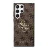 Husă spate Guess PU 4G cu logo metalic pentru Samsung Galaxy S23 Ultra, maro