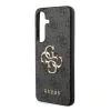 Husa spate Guess PU 4G cu logo metalic pentru Samsung Galaxy S24, gri
