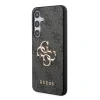 Husa spate Guess PU 4G cu logo metalic pentru Samsung Galaxy S24, gri