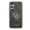 Husa spate Guess PU 4G cu logo metalic pentru Samsung Galaxy S24, gri