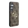 Husa spate Guess PU 4G cu logo metalic pentru Samsung Galaxy S24, maro