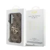 Husa spate Guess PU 4G cu logo metalic pentru Samsung Galaxy S24, maro