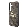 Husa spate Guess PU 4G cu logo metalic pentru Samsung Galaxy S24, maro