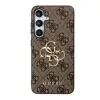 Husa spate Guess PU 4G cu logo metalic pentru Samsung Galaxy S24, maro