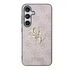 Husă spate Guess PU 4G cu logo metalic pentru Samsung Galaxy S24, roz